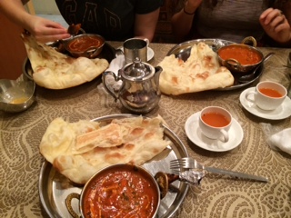 Amazing Indian food before a long day of shopping. We need to energy, right?