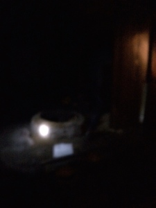 An extremely blurry photo of the hearth in the abandoned house. I couldn't get any clear pictures....spoooooky