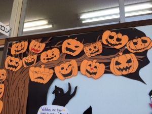 The kids had to design their own jack-o-lanterns and write what they are scared of.